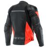 Dainese RACING 4 sportovní kožená bunda černá/fluo-červená vel.52